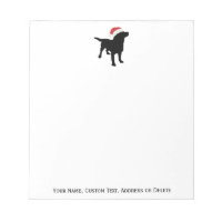Black Lab Dog wearing Santa Claus Christmas Hat