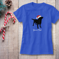 Black Lab Dog wearing Santa Claus Christmas Hat
