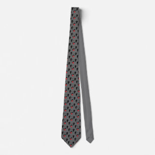 Black Lab Face Pattern Tie