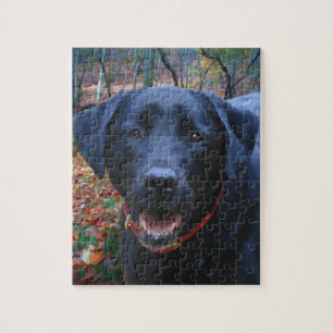 Black Lab Fine Art Painting  of Hunting Dog Jigsaw Puzzle