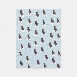 Black Lab Fleece Blanket