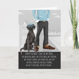 Black Lab from the Dog Father's Day Funny Card
