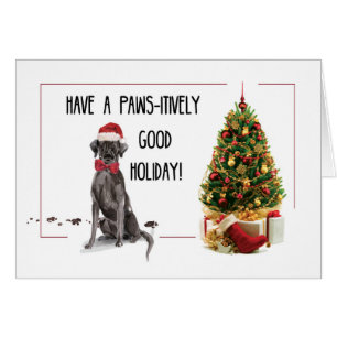 Black Lab Funny Christmas Dog and Tree