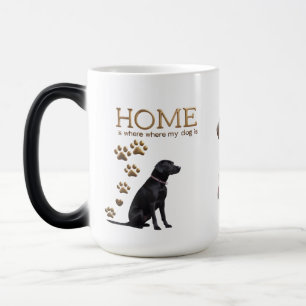 Black Lab Gold Paw Mug – Morphing 15oz