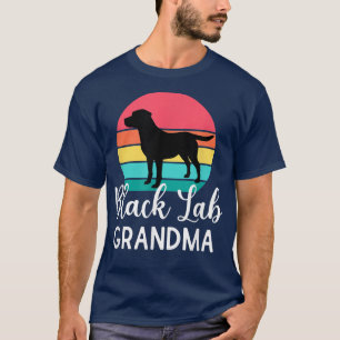 Black Lab Grandma Labrador Retriever Retro  T-Shirt