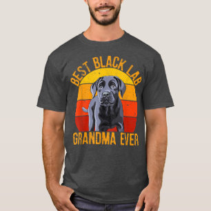 Black Lab Grandma Labrador Retriever Vintage Retro T-Shirt