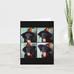 Black Lab Halloween Card