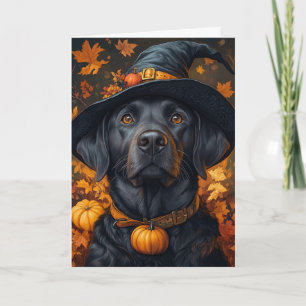 Black Lab Halloween Holiday Card
