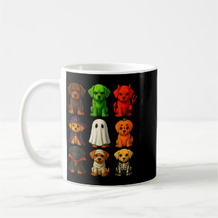 Black Lab Halloween Labrador Puppies In Costume Coffee Mug