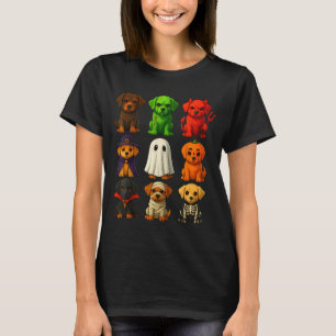 Black Lab Halloween Labrador Puppies In Costume T-Shirt