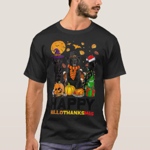 Black Lab Halloween Thanksgiving Christmas Halloth T-Shirt