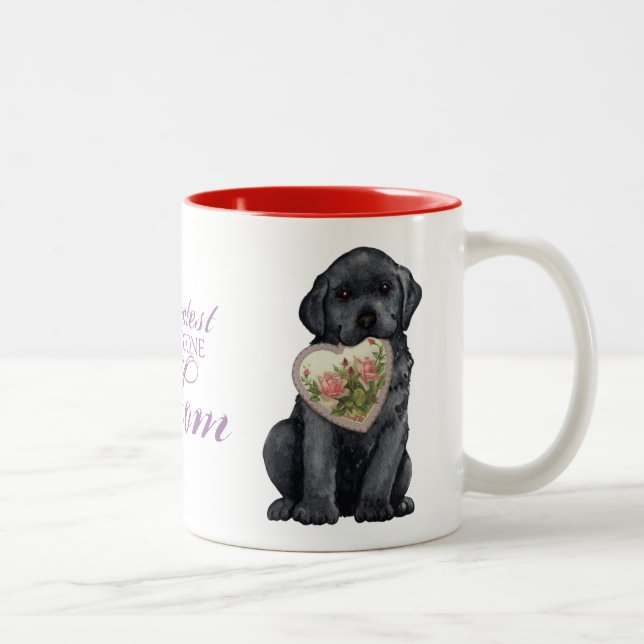 Black Lab Heart Mum Two-Tone Coffee Mug (Right)