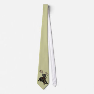 Black Lab hunts Tie
