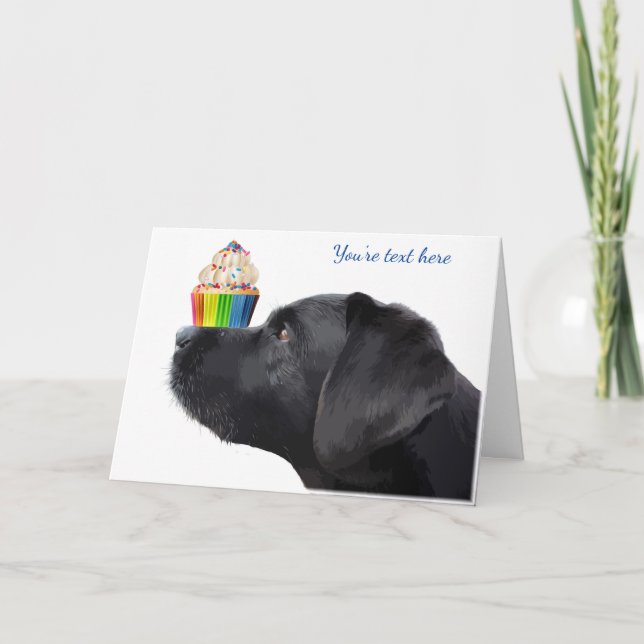 Black Lab I Love You Card - Dog I Love You (Front)