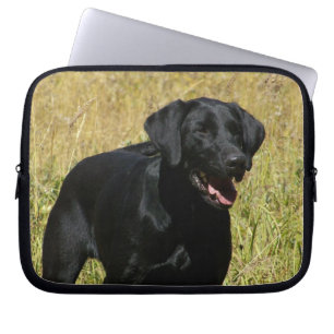 Black Lab in Field Laptop Sleeve