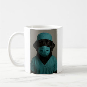Black Lab in Scrubs Coffee Mug