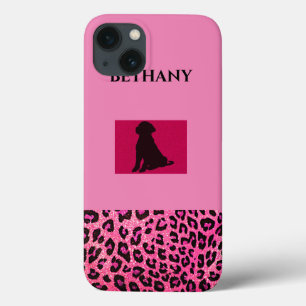 Black Lab iPhone/iPad case with personalised name.
