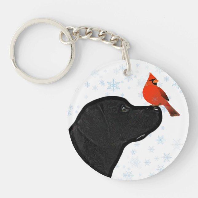 Black Lab Key Ring (Front)