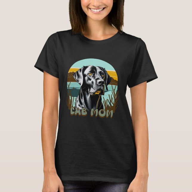 Black Lab | Lab Mum Dog Lover T-Shirt (Front)
