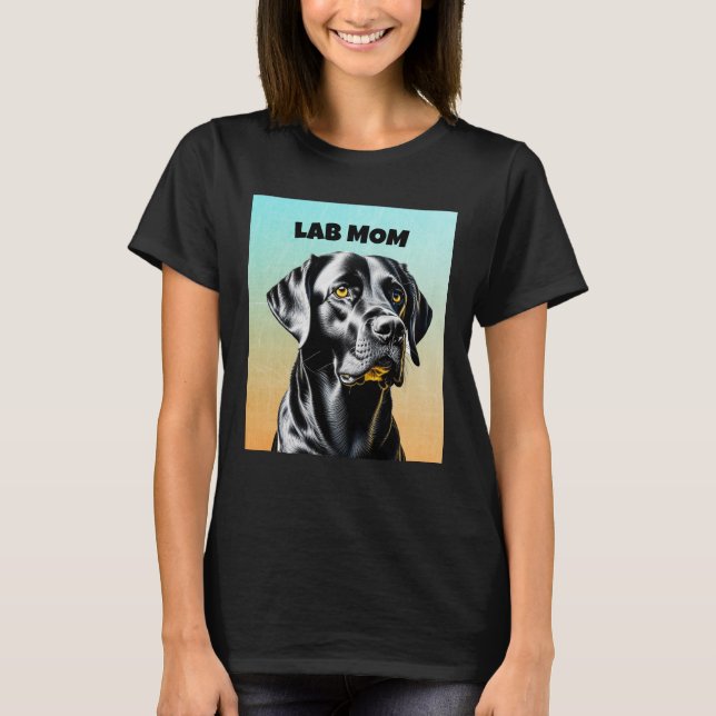 Black Lab | Lab Mum Dog Lover T-Shirt (Front)