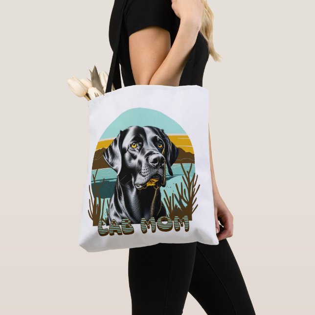 Black Lab | Lab Mum Dog Lover Tote Bag (Close Up)