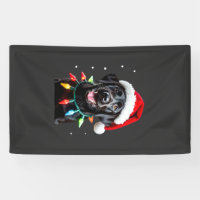 Black Lab Labrador Christmas Tree Light Pajama Dog