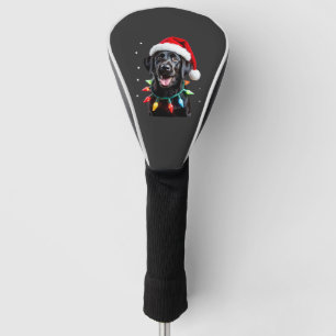 Black Lab Labrador Christmas Tree Light Pajama Dog Golf Head Cover