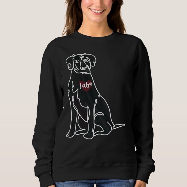 Black Lab Labrador Retriever Dog Sweatshirt (Front)
