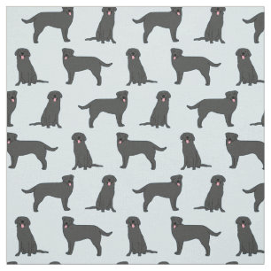 Black Lab Labrador Retriever Fabric