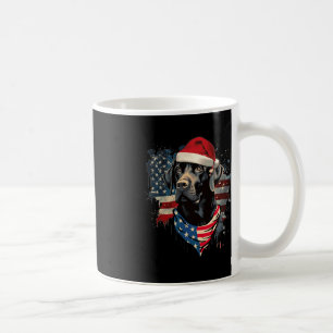 Black Lab Labrador Vintage Santa Christmas Pajama Coffee Mug
