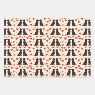 Black Lab Love - Valentine's Dog Wrapping Paper