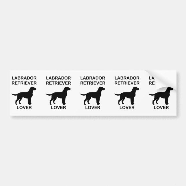 black lab lover bumper sticker (Front)