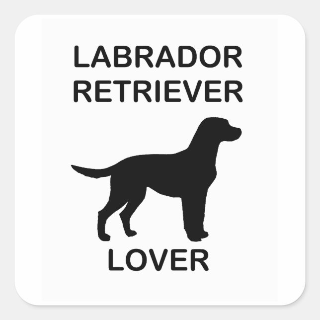 black lab lover square sticker (Front)