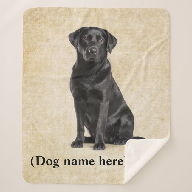 Black Lab Mom Personalized Dog Blanket (Front)