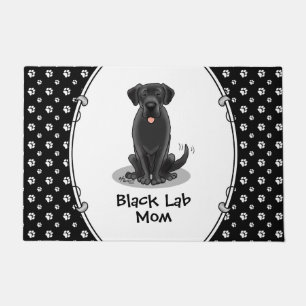 Black Lab Mum (Labrador Retriever Mum) Cute Dog Doormat