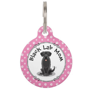 Black Lab Mum (Labrador Retriever Mum) Cute Dog Pet Tag