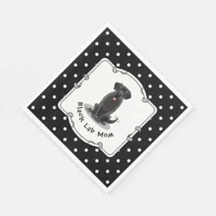 Black Lab Mum (Labrador Retriever Mum) Dog Mum Napkin