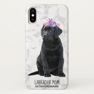 Black Lab Mum Puppy Labrador iPhone X Case