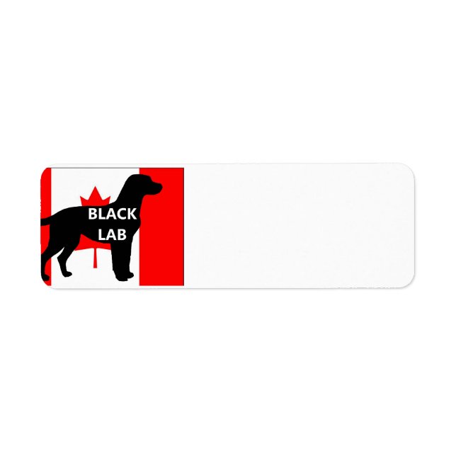 black lab name silo American-Flag Return Address Label (Front)