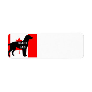 black lab name silo Canadian-Flag Return Address Label