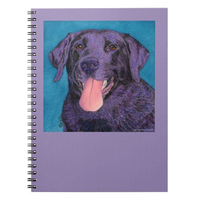 Black Lab Notebook - "Pinecone" (Front)