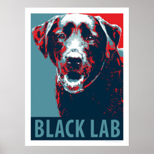 Black Lab Patriotic Political Parody Poster