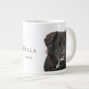 Black Lab Pet Dog Photo Name Year Large Coffee Mug