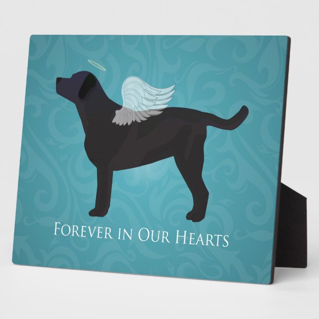 Black Lab Pet Memorial Sympathy Pet Loss Design Plaque (Side)