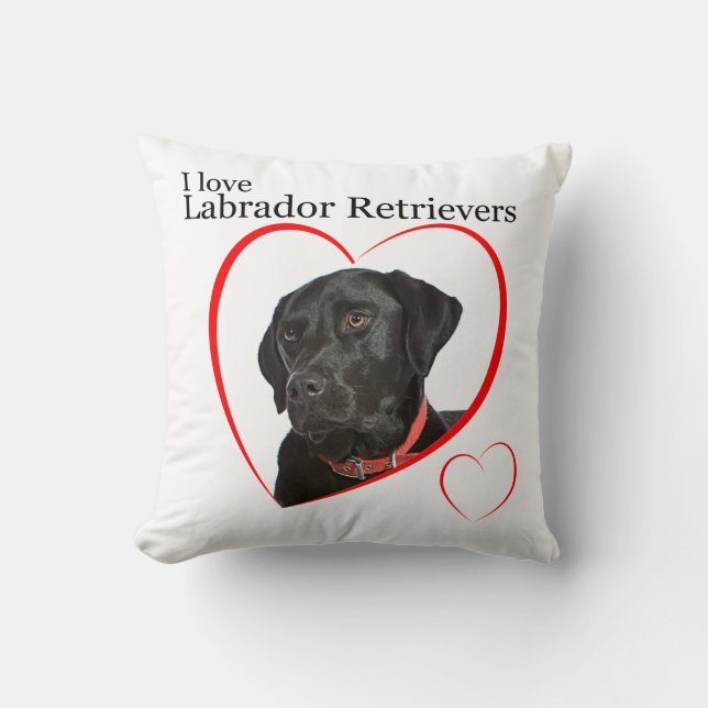 Black Lab Pillow (Front)