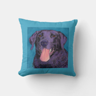 Black Lab Pillow - "Pinecone"