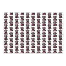 Black Lab Pink Glasses & Bowtie Gift Wrap Sheets