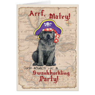Black Lab Pirate Invitation