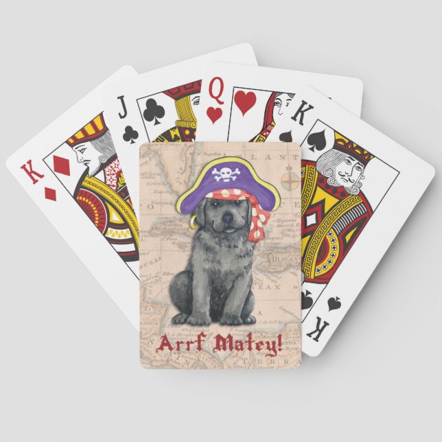 Black Lab Pirate Playing Cards (Back)