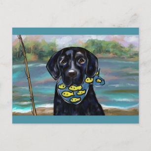 BLACK LAB POSTCARD